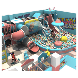 Équipement de terrain de jeux intérieur pour enfants à thèmes complets, château espiègle, parc d'attractions, terrain de jeux intérieur <span class=keywords><strong>en</strong></span> plastique avec piscine à balles - Product Image 3