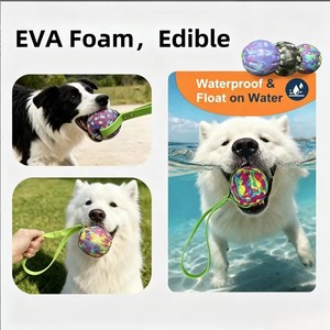 Chew & Chuck - Pelota <span class=keywords><strong>de</strong></span> Juguete Ecológica para Perros, Fabricada con EVA, con Cuerda, para la Playa o Vacaciones - Product Image 2
