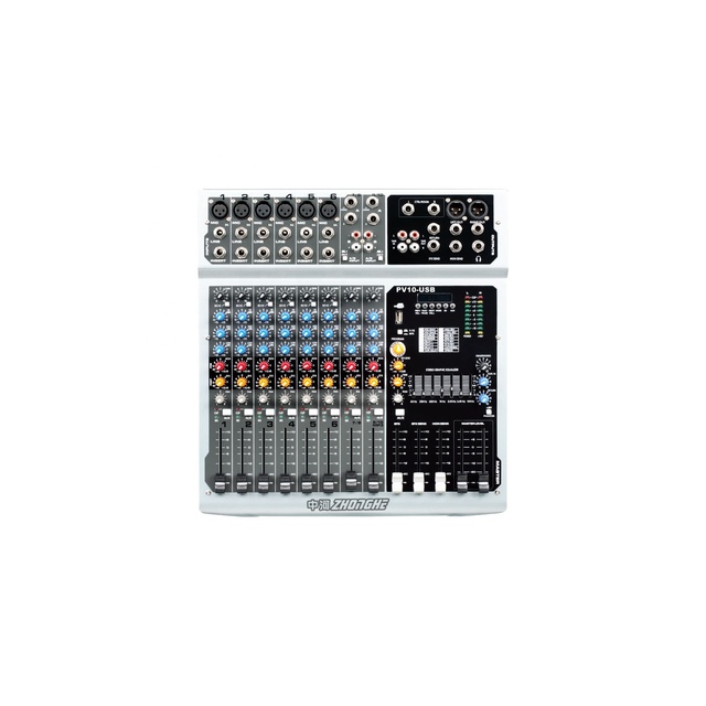 PV10-USB Mixer Dj Professional Audio Mixer Recording 6 Channel Sound Mixer