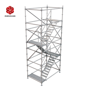 Euro Standards Construction <strong>Material</strong> 60/48 Series Diameter Mobile Galvanized Q195 Steel Stairwell Ringlock <strong>Scaffolding</strong> <strong>System</strong> - Product Image 3