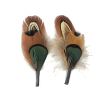 Épingle à chapeau personnalisée AC9 avec garniture en plumes véritables pour artisanat DIY, chapeau de cowboy, chapeau Fedora, costume, cosplay, accessoire de coiffure