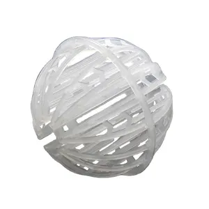 White reinforced pp plastic packing water treatment purification random packing pentagon ring