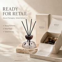 Diffuseur de parfum d'ambiance de luxe 200 ml avec bouchon en bois et flacon en verre, arôme oriental pour spa, hôtel, boutique de cadeaux, OEM, marque privée