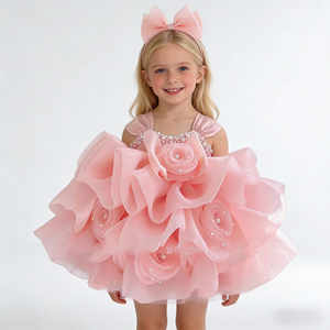 <span class=keywords><strong>Vestido</strong></span> de Fiesta 3D con Cuentas y Tul <span class=keywords><strong>para</strong></span> Niñas, <span class=keywords><strong>Vestido</strong></span> de Princesa <span class=keywords><strong>para</strong></span> Cumpleaños, Bodas y Eventos Formales - Product Image 5