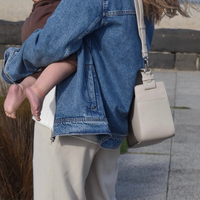 Sac à langer en cuir imperméable personnalisé pour poussette, convertible en sac bandoulière ou sac à main, accessoires pour poussette, sac de poussette