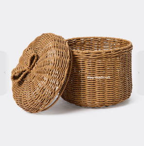 Cesta de Almacenamiento de Alta Calidad Hecha en Vietnam con Ratán para Decoración del Hogar, Cestas de Lavandería para Habitación Infantil, Ecológicas - Product Image 1