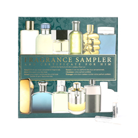 Boîte d'emballage cadeau d'échantillon de parfum magnétique en papier de luxe avec plateau en velours en plastique et livret de parfum