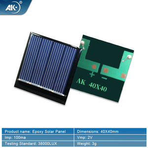 Panneaux solaires époxy poly mini 44X44 0.5V1.5V2V 300 + modèles en stock pour chargement de batterie OEM fournisseur en gros prix d'usine - Product Image 3