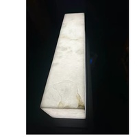 Panneaux de marbre translucides, abat-jour imitation marbre, lampes murales translucides en pierre motif flocon de neige, boîtes à lumière, finition antique, minces