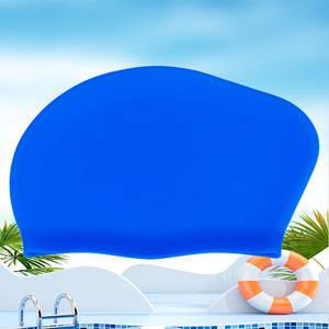 XINYIXUAN Bonnet de bain en silicone orange, imperméable, antidérapant, haute élasticité, pour cheveux longs, unisexe - Product Image 5
