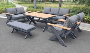 Juego de Muebles de Mimbre para Patio, Terraza o <span class=keywords><strong>Bistro</strong></span>, con Sillas y Mesa de Centro de Vidrio, Venta al Por Mayor - Product Image 3