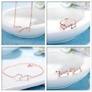 925 Argent Rhodium Plaqué Astrologie <span class=keywords><strong>Horoscope</strong></span> Anneaux Signes Du Zodiaque Bijoux - Product Image 4