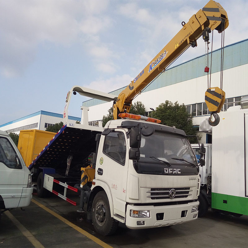Dongfeng 4x2 4x4 RHD дорожный спасательный автомобиль, бортовой эвакуатор, эвакуатор с краном