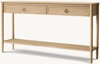 Table console d'intérieur de salon en placage de chêne pour appartement de haute qualité personnalisée et faite à la main
