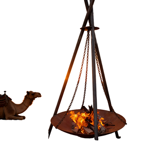 <span class=keywords><strong>Brasero</strong></span> de jardin extérieur en acier Corten pour camping, foyer rond personnalisable, foyer extérieur portable en acier Corten - Product Image 2