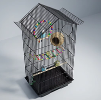 Cage à oiseaux de luxe moderne et décorative pour l'intérieur, avec design anti-évasion, transportable en voiture, idéale pour les canaris