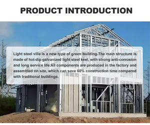 <span class=keywords><strong>Casa</strong></span> <span class=keywords><strong>Prefabricada</strong></span> de Estructura de Acero Ligero, Moderna y Robusta, Villa de Lujo con Construcción de Acero Ligero y Económica - Product Image 2