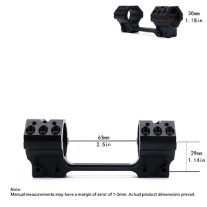ขาตั้งกล้อง BANGBANG พร้อมรางแบบ Dovetail ขนาด 11 มม. สำหรับท่อขนาด 30 มม./1 นิ้ว ความสูงตรงกลาง 1.14 นิ้ว - Product Image 3