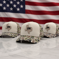 Topi Trucker 5 Panel Custom Grosir, Bernapas, Berlubang Laser Cut, Topi Golf, Bordir 3D Camo, Topi Baseball Olahraga Luar Ruangan