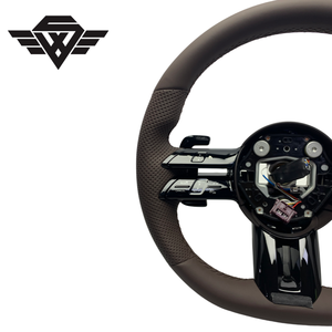 <span class=keywords><strong>Volant</strong></span> de <span class=keywords><strong>voiture</strong></span> <span class=keywords><strong>Mercedes</strong></span> personnalisé de luxe adapté aux modèles W204 W212 2011 2015 W213 W205 C43 Classe C Sport en cuir véritable marron - Product Image 2