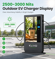 Affichage numérique 65 pouces 2500-3000 Nits, chargeur rapide DC double connecteur pour véhicules électriques 30kW 40kW 60kW 80kW