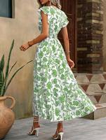 Robe d'été décontractée pour femme, col en V, manches courtes, longueur genou, respirante, coupe ample avec poches, grandes tailles – Offre Spéciale