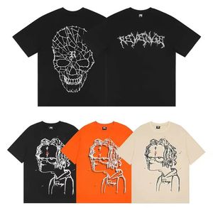 เสื้อยืดแนวสตรีทฮิปฮอปแนวสตรีทเสื้อยืดสีดำแนวสตรีทฮิปฮอปสะท้อนแสง3เมตรลายแมลงปอสีควันทรงหลวมจาก Revenge Avengers - Product Image 4