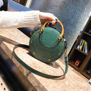 <span class=keywords><strong>Petit</strong></span> <span class=keywords><strong>Sac</strong></span> <span class=keywords><strong>Rond</strong></span> Mode Européenne Et Américaine Frosted Patchwork Single Shoulder Crossbody Handbag - Product Image 2