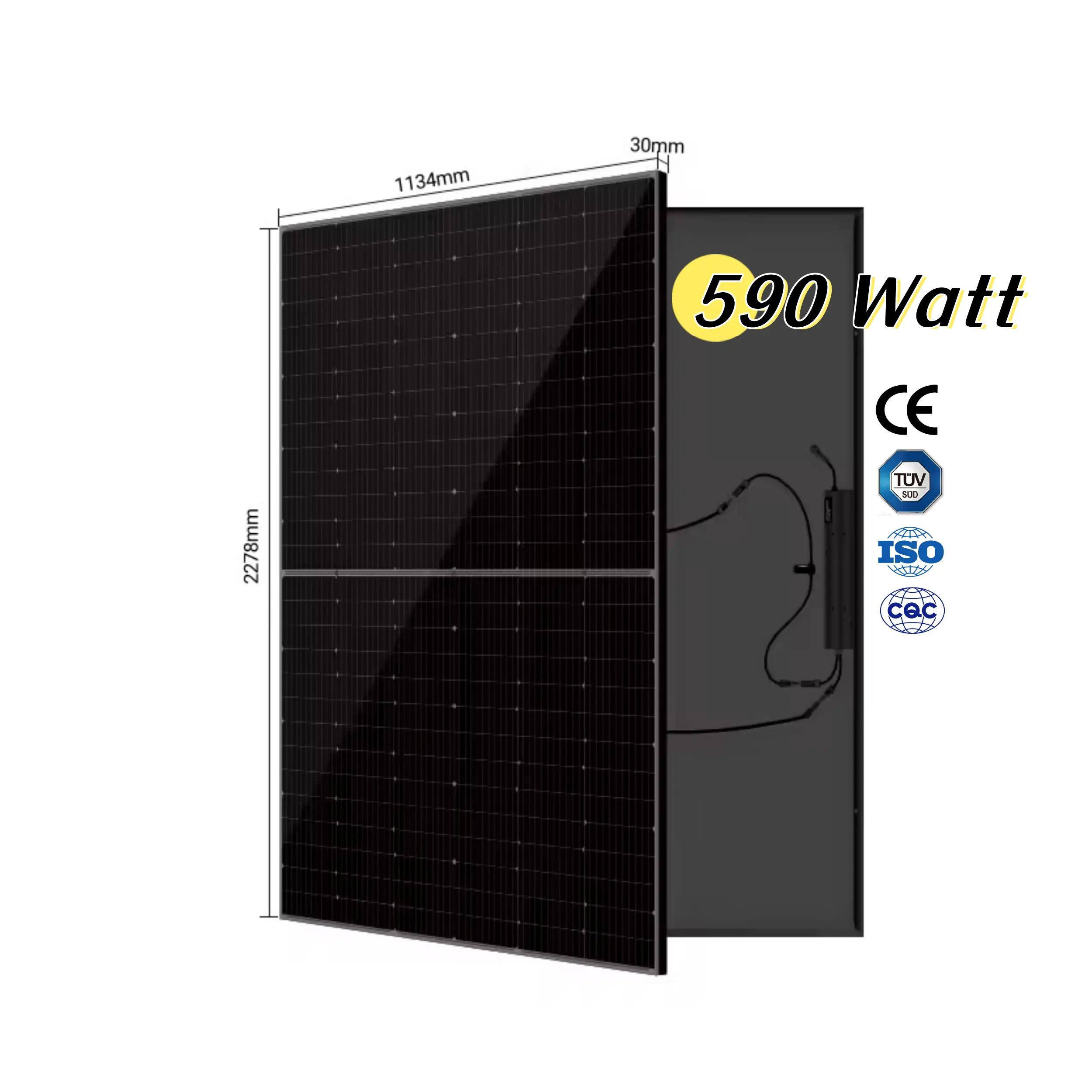 Cheapest 590W Solar PV Module for Grid Connection with High Efficiency Good Quality
