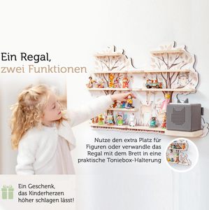 Farbklecks-Kollektion <span class=keywords><strong>Tonie</strong></span> Regal Baumhaus Wandregal Holz Kratzfest 77x47x6cm Spezielles Aufbewahrungsfach Kompatibel - Product Image 5