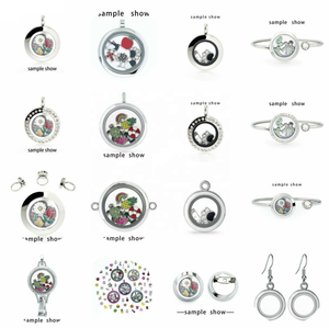 in stock Multi-Style Floating Living Memory Glass Locket Pendant Fit Floating Living Charm