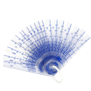 Calibrador de Espessura de Plástico de Alta Dureza 0.05-1.5mm 18 Folhas Alta Precisão 70mm de Comprimento Transparente - Product Image 6