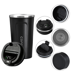 แก้วน้ำสแตนเลสแบบพกพา ขนาด 380 มล./510 มล. พร้อมหูจับ ฝาปิดแบบ LED เก็บความร้อนได้นาน 12-24 ชั่วโมง ขายส่งราคาพิเศษ - Product Image 5