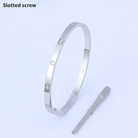 Bracelets LOVE de luxe pour créateurs de bijoux, version fine, en acier inoxydable, avec tournevis, pour amoureux