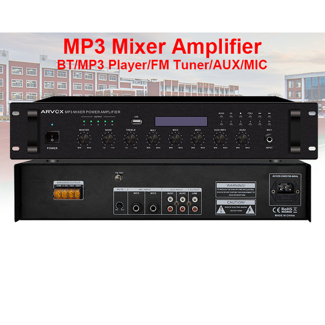 60W 120W 240W 360W 500W 650W BT Mic USB FM Professional Audio Karaoke pa Power Mixer Amplifier Mixer Amplifiers
