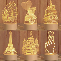 Bts Lampe de Table 3d Led Veilleuse Décorative Bureau Lampe de Table pour Chambre Bureau Ami Cadeau d'Affaires USB LED Acrylique 30 80