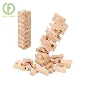 パーフェクトの木製タンビングタワーゲームビルディングブロックスタッキングおもちゃボードゲーム