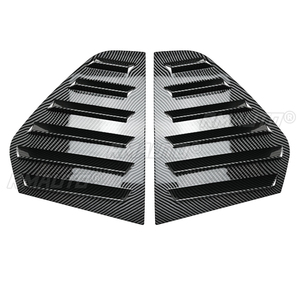 2PCS Car Rear <b>Window</b> Shutter Louver <b>Cover</b> Trim for Volkswagen GOLF MK6 MK7 MK7.5 MK8 GTI GTD R Carbon Fiber Style - Product Image 6