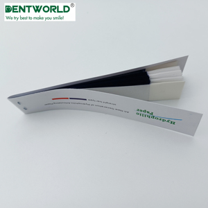 Blue <span class=keywords><strong>dental</strong></span> straight shape articuling bite paper supply double sides strips sheet carta articolata - Product Image 4