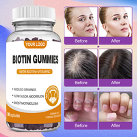 Ausreson Marque privée Biotine Gommeuse Croissance des cheveux Collagène Biotine Shampooing Complément Gommes Biotine