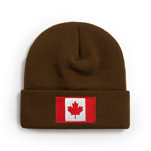 Großhandel Günstige Winter Herbst Kanada Flagge Stickerei Benutzer definierte Logo Rote Mütze Hüte - Product Image 2