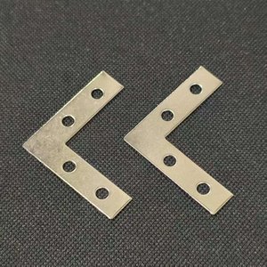 L-Shaped Corner <b>Bracket</b> Zinc Alloy 90 Degree Four Hole Right Angle Connector For Photo Frame Furniture Support <b>Silver</b> Small Size - Product Image 3