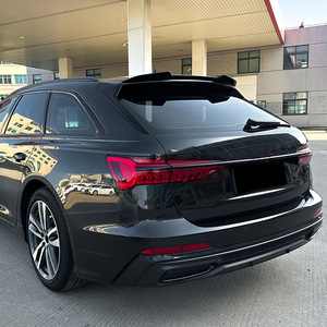 Audi A6 C8 Avant Rear Spoiler Blade Style Piano Black Carbon Fiber Texture ABS Trunk Wing 2019-2024 - Product Image 2