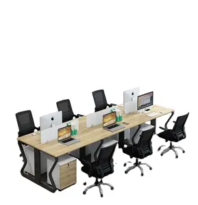 Office Furniture Guangzhou Factory 4/8 Seaters Office Work Station Mdf Office Desk Workstation Furniture
