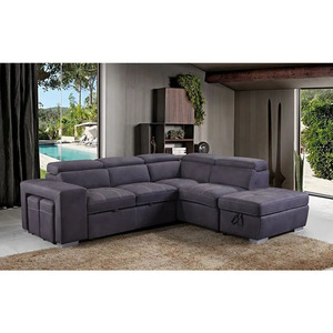 Phong Cách Mới Thoải Mái 2S + Chaise + Ottoman Vải Công Nghệ Phòng Khách Ghế Sofa Sofa Giường Với Lưu Trữ - Product Image 1