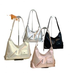 Sac à main d'épaule pour femme, style rétro, en PU de haute qualité, couleur unie, avec fermoir latéral, tendance, été 2026 - Product Image 1