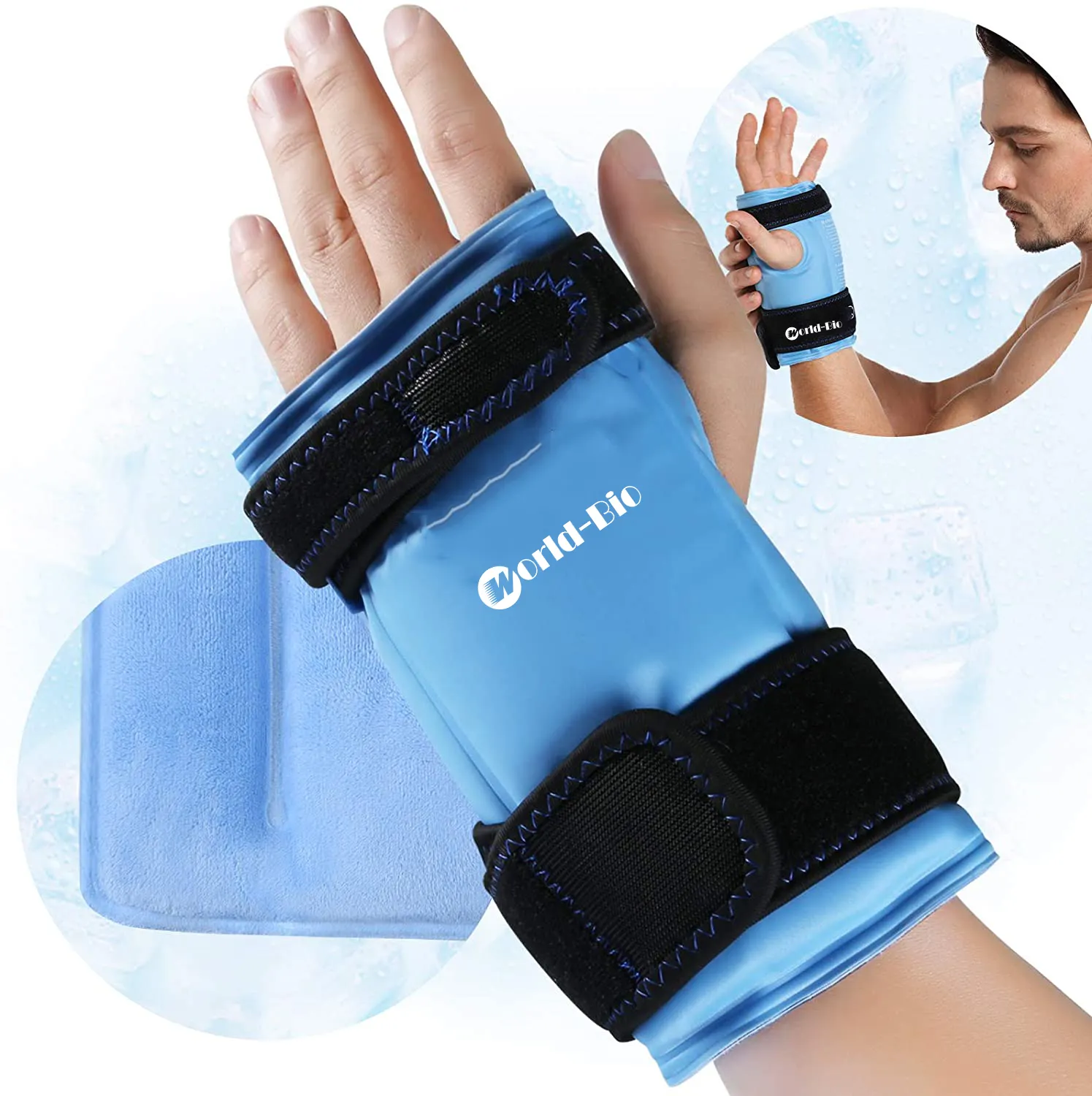 Hot Selling Physical Therapy Ice Packs Cold Compression Wrap Hot Cold Gel Ice Pack For Hand & Wrist