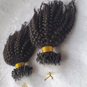 Extensiones de cabello humano para mujer, cabello negro rizado de doble estiramiento, 100% virgen, venta al por mayor, 12A - Product Image 3