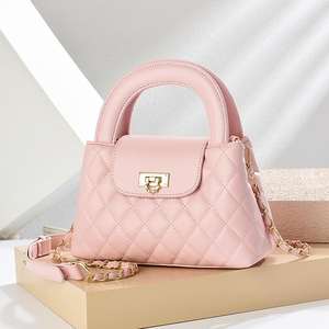 Nuevo Bolso de Hombro Cruzado de Cuero Suave a Cuadros para Mujer 2026 con Cadena - Product Image 5