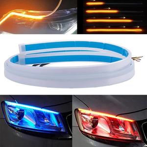 Nouvelle Bande Lumineuse de Jour Ultra-fine 5W 30 45 60cm, Lumière Décorative de Voiture à Deux Couleurs à Effet Fluide Blanc Jaune - Product Image 5